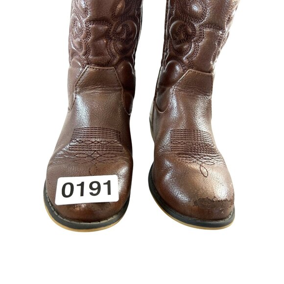 Cat & Jack Toddler Girls Boots Cowgirl Brown Zip Size 11 - Picture 10 of 10